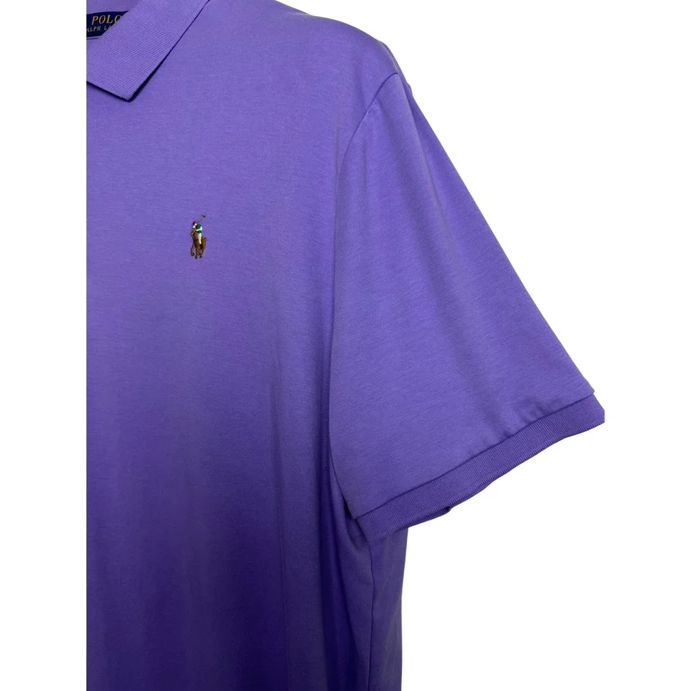 Polo Ralph Lauren Polo Shirt Mens XL Purple Classic Fit Pony Logo Luxury EO7
